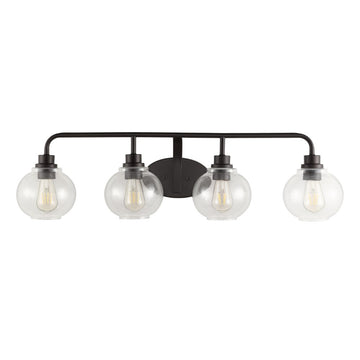 Sandrine Iron/Seeded Glass Cottage Rustic LED Vanity Light